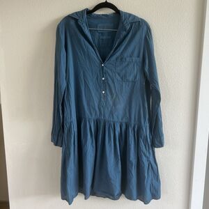 Frank & Eileen X Grayson Changemaker Dress Women’s XS Blue Cotton Minimalist